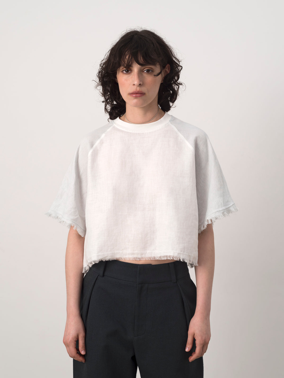 Indigo-Dyed Raglan Baby Tee