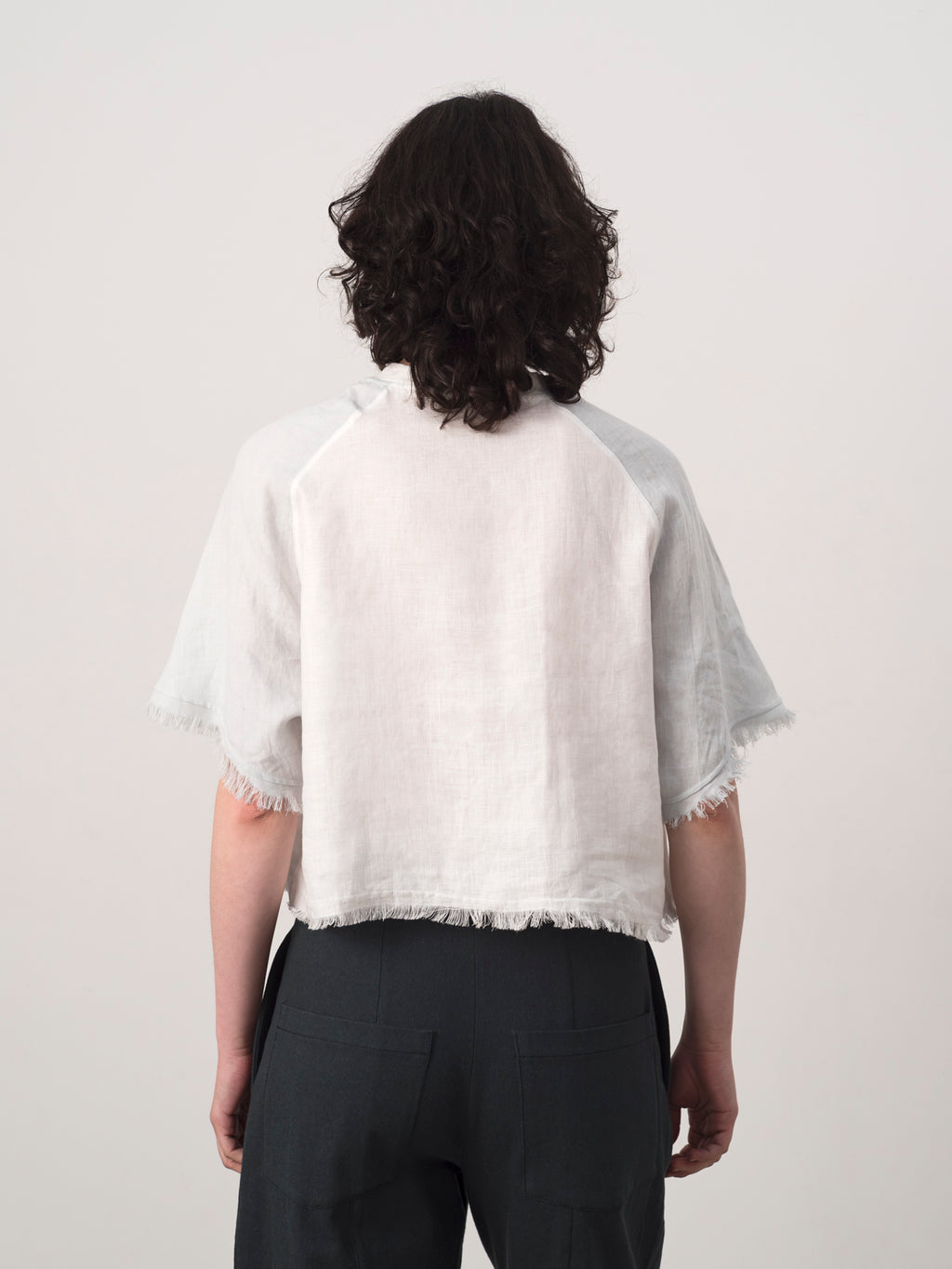 Indigo-Dyed Raglan Baby Tee