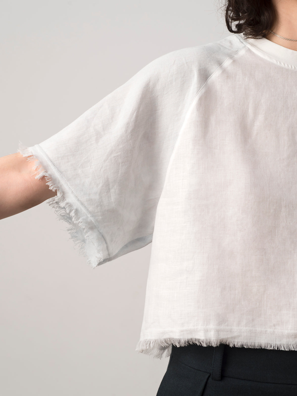 Indigo-Dyed Raglan Baby Tee