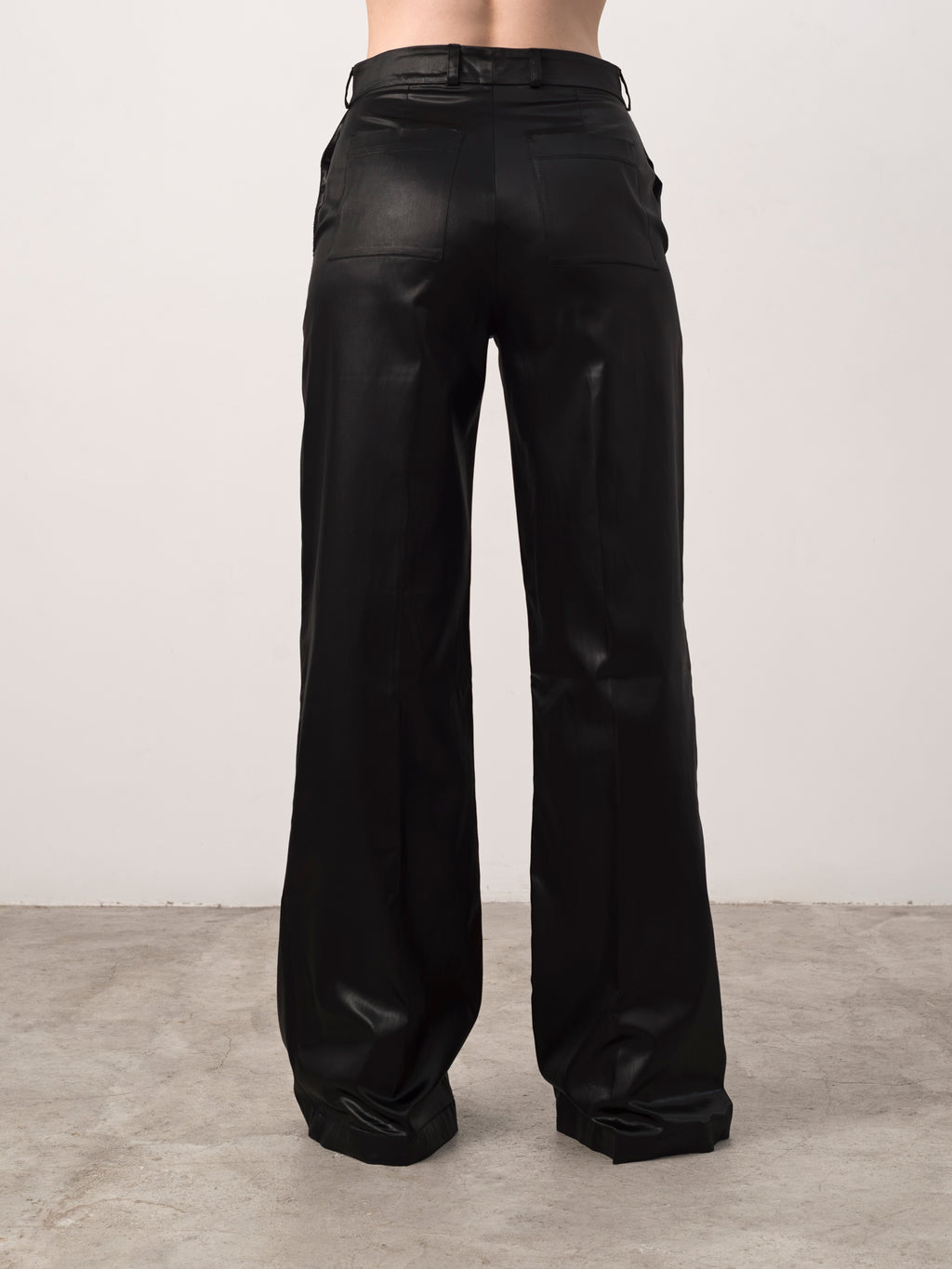 Cotton Satin Flared Trouser