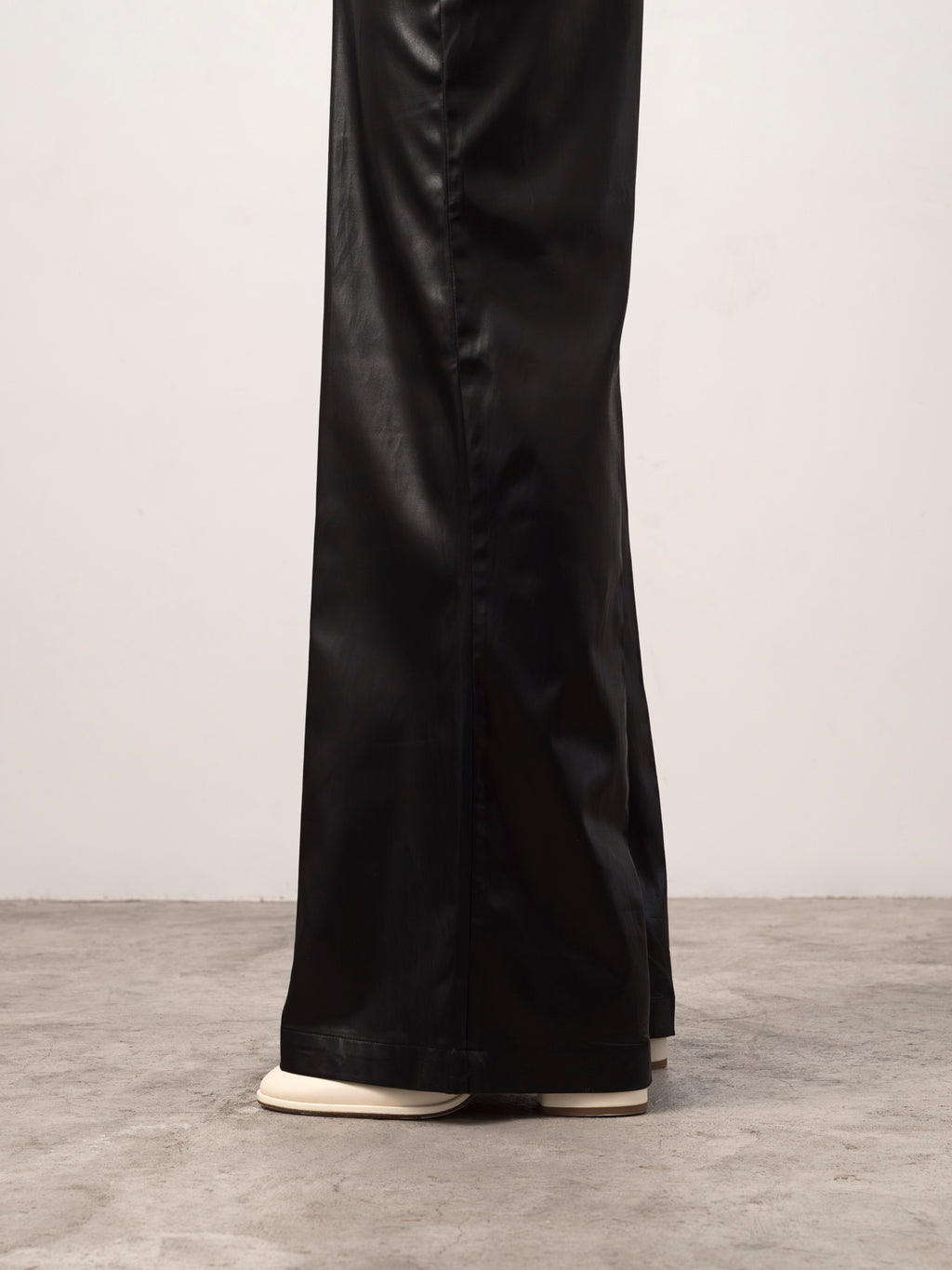 Cotton Satin Flared Trouser