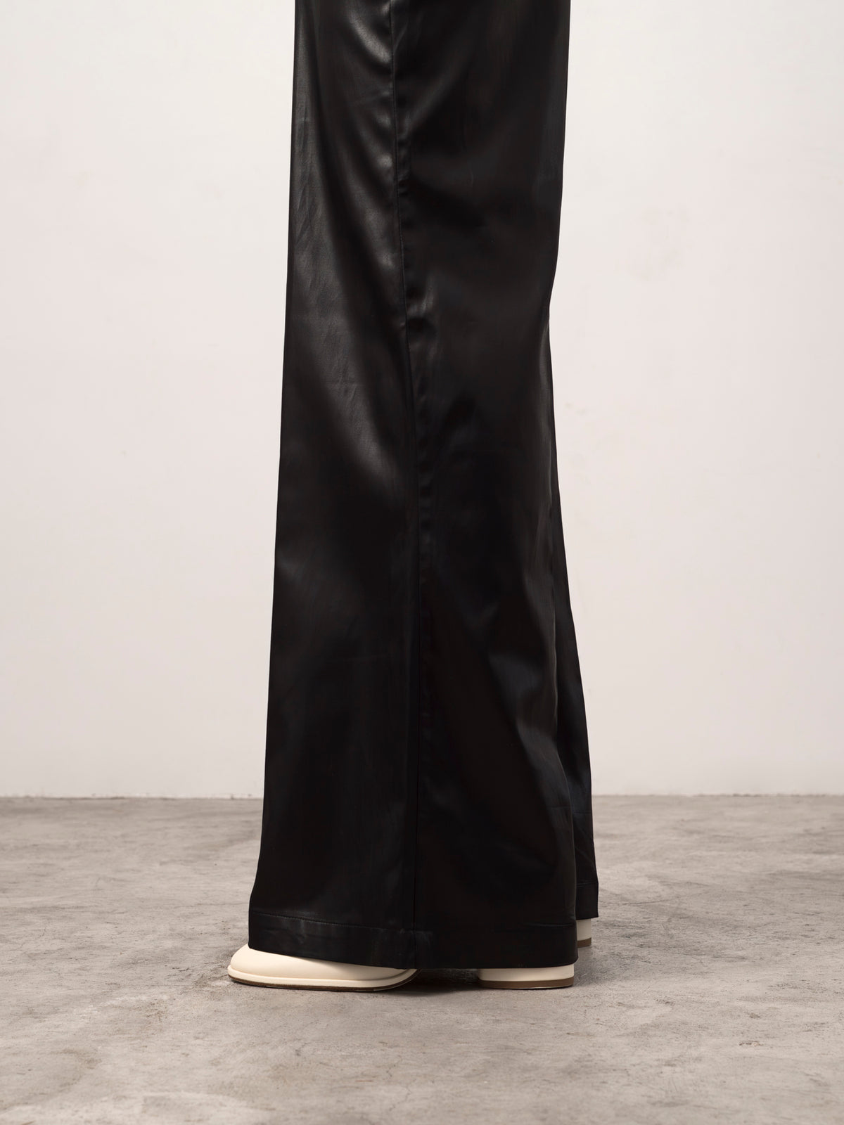 Cotton Satin Flared Trouser