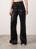 Cotton Satin Flared Trouser