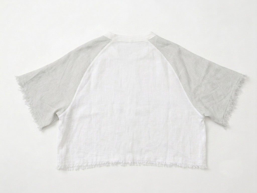Indigo-Dyed Raglan Baby Tee